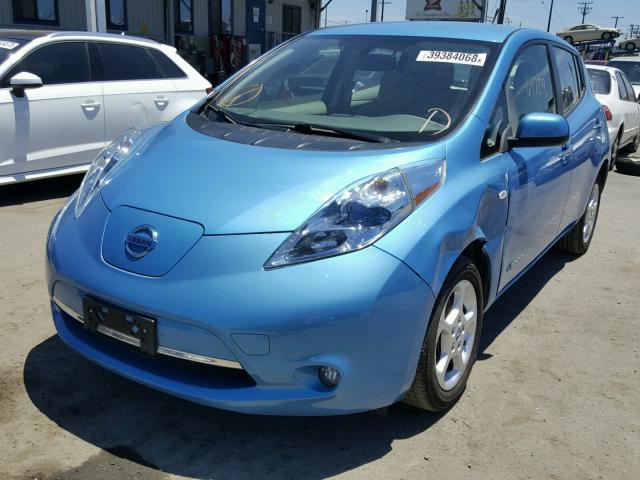 JN1AZ0CP5BT008845 - 2011 NISSAN LEAF SV BLUE photo 2