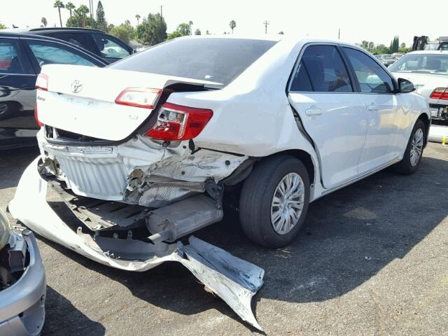 4T4BF1FK3ER398540 - 2014 TOYOTA CAMRY WHITE photo 4