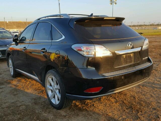 2T2ZK1BA8BC042675 - 2011 LEXUS RX 350 BLACK photo 3