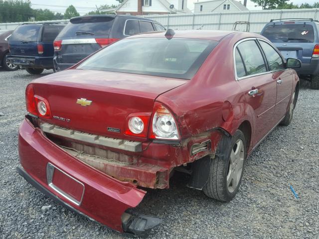 1G1ZC5E09CF334199 - 2012 CHEVROLET MALIBU 1LT მუქწითელი ფოტო 4