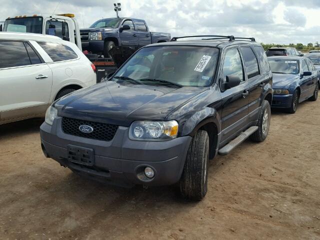 1FMYU03177KA05363 - 2007 FORD ESCAPE BLACK photo 2