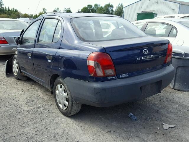 JTDBT123710196324 - 2001 TOYOTA ECHO BLUE photo 3