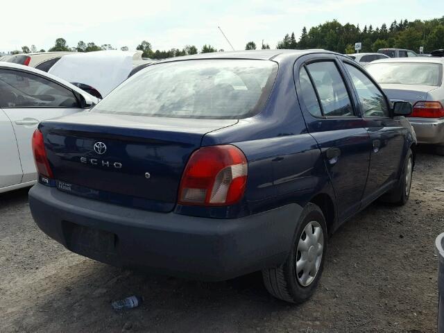 JTDBT123710196324 - 2001 TOYOTA ECHO BLUE photo 4