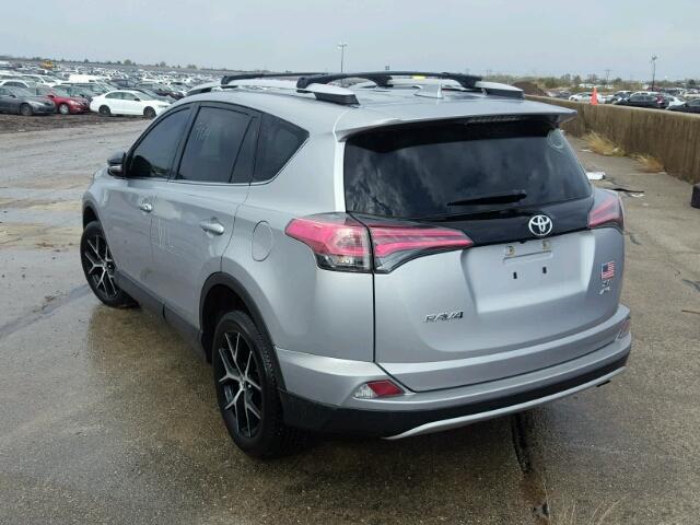 2T3JFREV5GW454990 - 2016 TOYOTA RAV4 SE SILVER photo 3