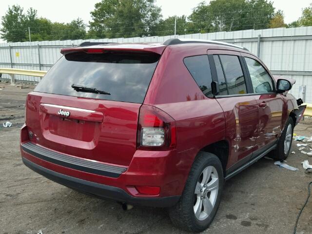 1C4NJCBA0FD250348 - 2015 JEEP COMPASS SP MAROON photo 4