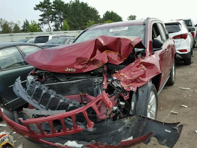 1C4NJCBA0FD250348 - 2015 JEEP COMPASS SP MAROON photo 9