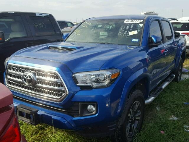 5TFAZ5CN0GX006378 - 2016 TOYOTA TACOMA DOU BLUE photo 2