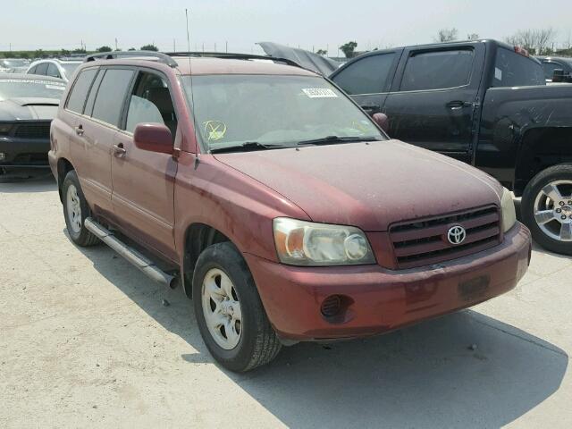 JTEGD21A540095159 - 2004 TOYOTA HIGHLANDER RED photo 1