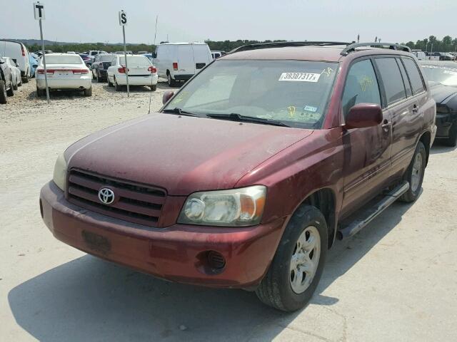 JTEGD21A540095159 - 2004 TOYOTA HIGHLANDER RED photo 2