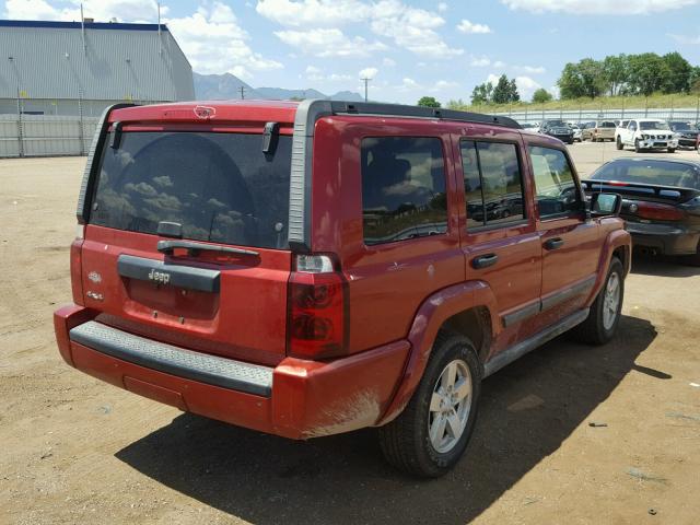1J8HG48K06C197280 - 2006 JEEP COMMANDER RED photo 4