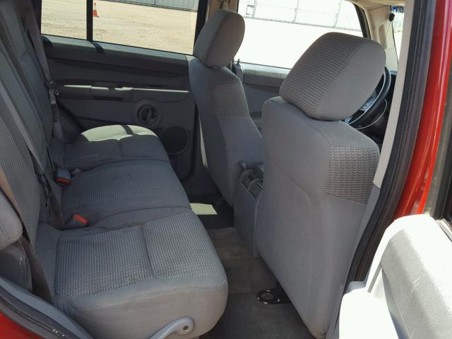 1J8HG48K06C197280 - 2006 JEEP COMMANDER RED photo 6