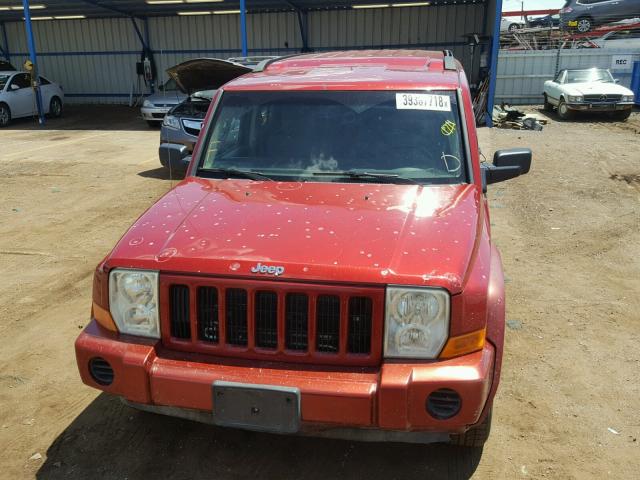 1J8HG48K06C197280 - 2006 JEEP COMMANDER RED photo 9