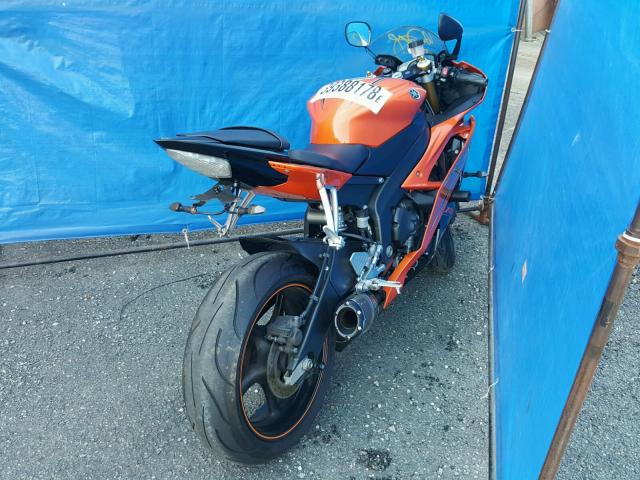 JYARJ16E79A018866 - 2009 YAMAHA YZFR6 ORANGE photo 4