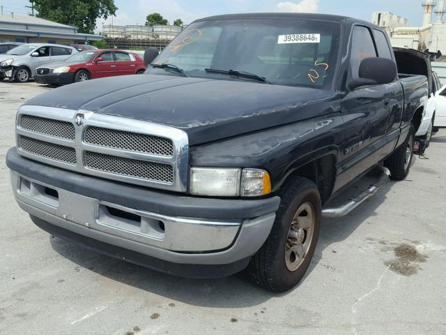 3B7HC13Z01M288028 - 2001 DODGE RAM 1500 BLACK photo 2