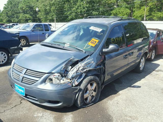 1D4GP45R46B642830 - 2006 DODGE CARAVAN SX BLUE photo 2