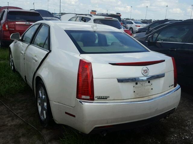 1G6DF577190108529 - 2009 CADILLAC CTS WHITE photo 3