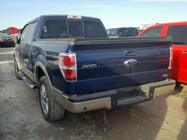 1FTFW1CV5AFB85182 - 2010 FORD F150 SUPER BLUE photo 3