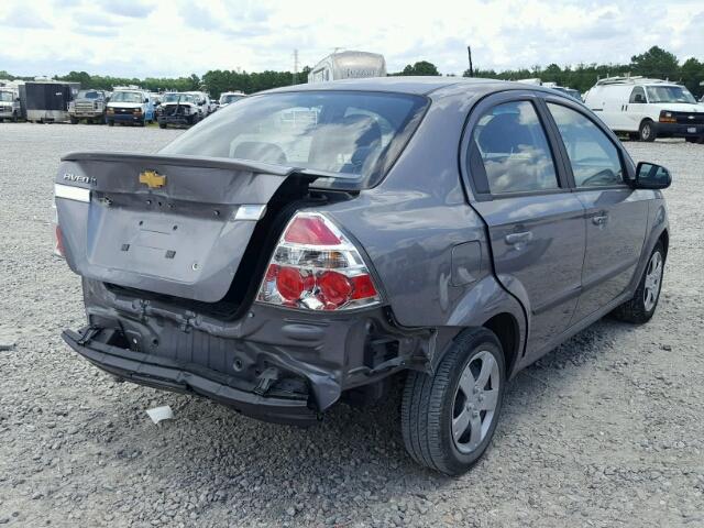 KL1TD5DE3AB093467 - 2010 CHEVROLET AVEO LS GRAY photo 4