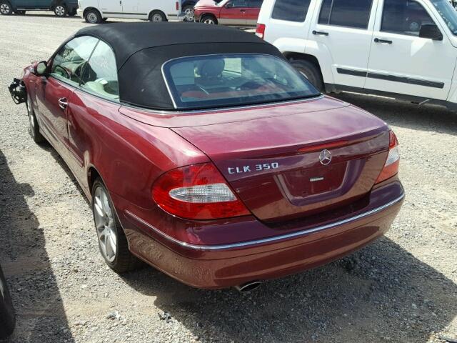 WDBTK56F99F266416 - 2009 MERCEDES-BENZ CLK 350 RED photo 3