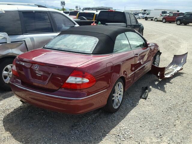 WDBTK56F99F266416 - 2009 MERCEDES-BENZ CLK 350 RED photo 4