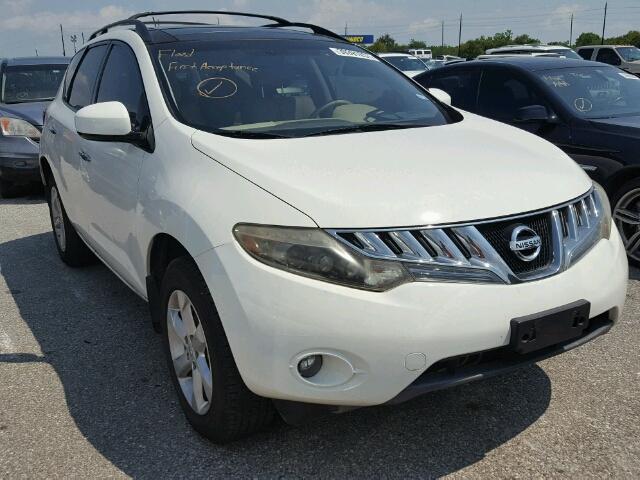 JN8AZ18U19W001566 - 2009 NISSAN MURANO WHITE photo 1