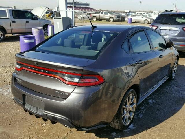 1C3CDFBB8FD174679 - 2015 DODGE DART GRAY photo 4