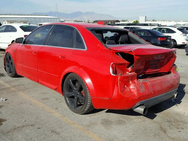 WAUPL68E94A124404 - 2004 AUDI S4 RED photo 3