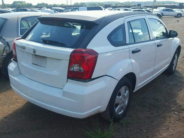 1B3HB28B07D567098 - 2007 DODGE CALIBER WHITE photo 4