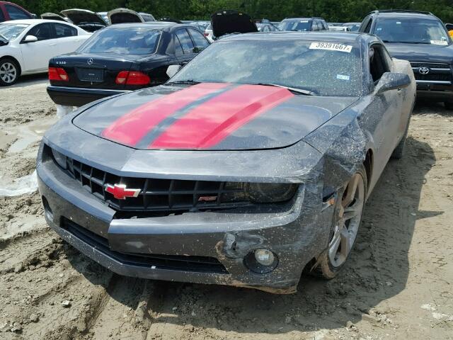 2G1FC1ED1B9171487 - 2011 CHEVROLET CAMARO LT GRAY photo 2