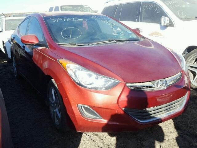 5NPDH4AE8DH358144 - 2013 HYUNDAI ELANTRA RED photo 1