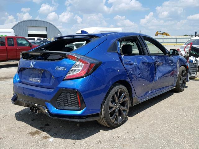 SHHFK7H9XHU230432 - 2017 HONDA CIVIC SPOR BLUE photo 4