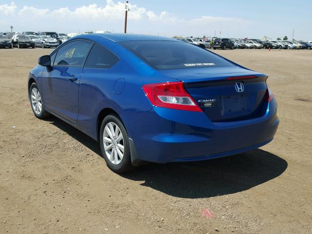 2HGFG3B11CH540018 - 2012 HONDA CIVIC EXL BLUE photo 3
