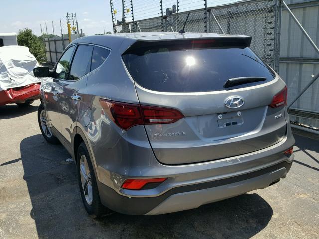 5XYZT3LB0JG563008 - 2018 HYUNDAI SANTA FE S GRAY photo 3