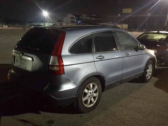 5J6RE38748L009266 - 2008 HONDA CR-V EXL BLUE photo 4