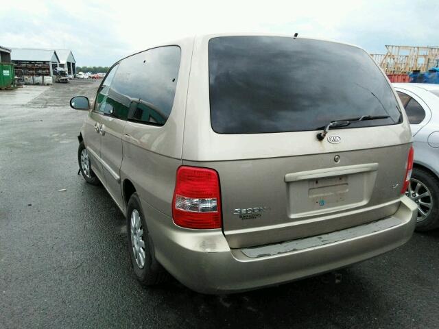 KNDUP131536459355 - 2003 KIA SEDONA EX BEIGE photo 3