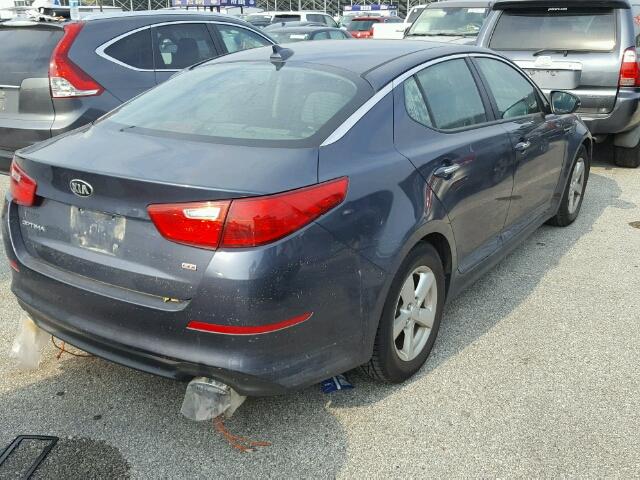 KNAGM4A71F5563234 - 2015 KIA OPTIMA LX BLUE photo 4