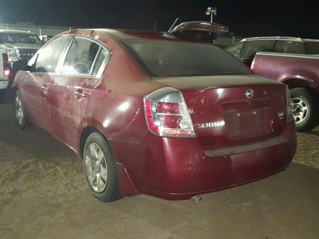 3N1AB61E87L693802 - 2007 NISSAN SENTRA MAROON photo 3