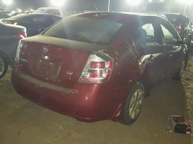 3N1AB61E87L693802 - 2007 NISSAN SENTRA MAROON photo 4