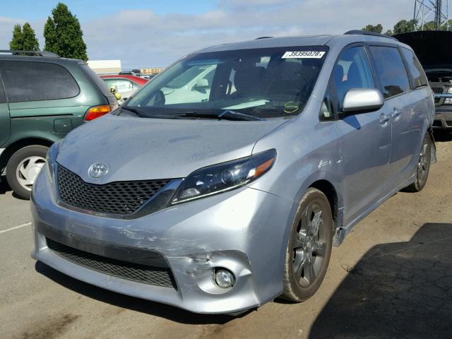 5TDXK3DC8FS685594 - 2015 TOYOTA SIENNA SPO GRAY photo 2