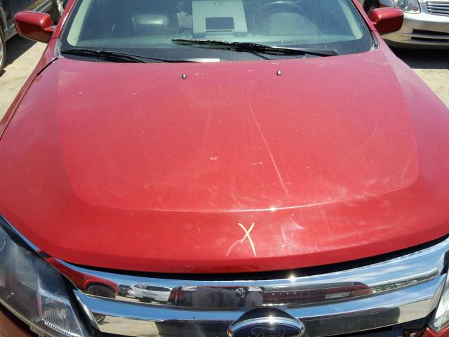 3FAHP0KC6AR233586 - 2010 FORD FUSION SPO RED photo 7