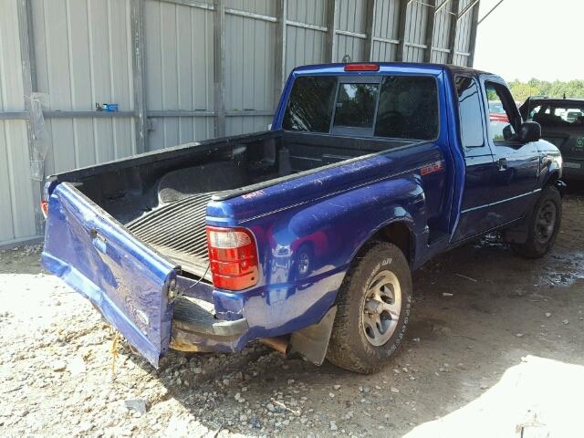 1FTYR44V93PA22080 - 2003 FORD RANGER BLUE photo 4