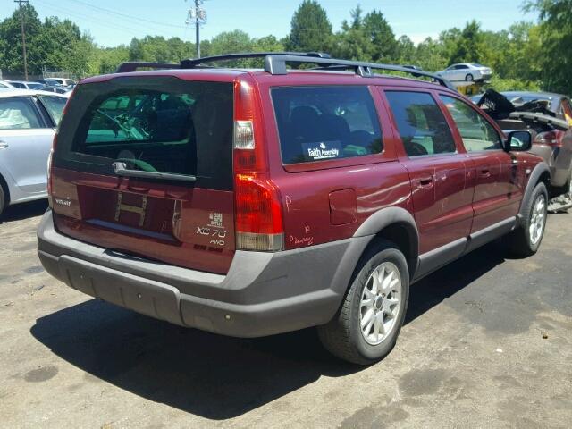 YV1SZ59H541149860 - 2004 VOLVO XC70 RED photo 4