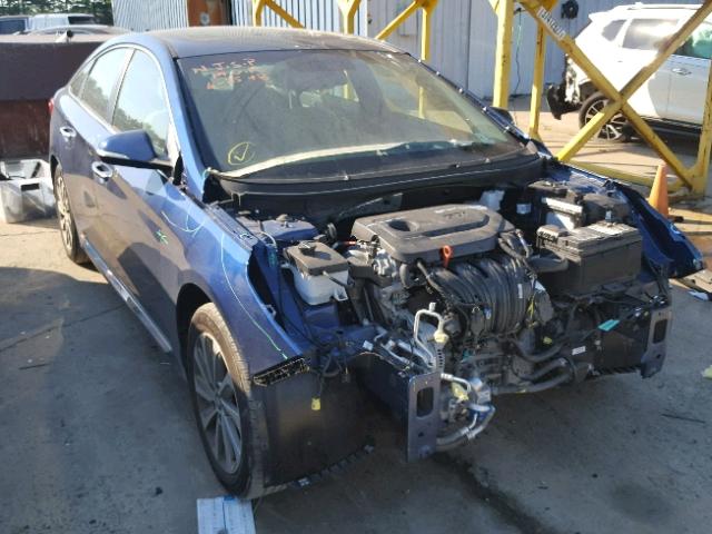 5NPE34AF4HH547035 - 2017 HYUNDAI SONATA SPO BLUE photo 1