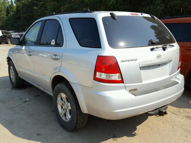 KNDJC733X55492993 - 2005 KIA SORENTO EX SILVER photo 3