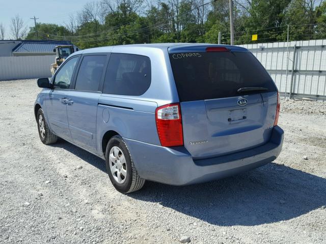 KNDMB233466023039 - 2006 KIA SEDONA EX BLUE photo 3