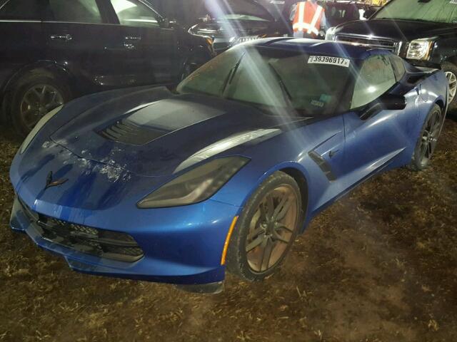 1G1YH2D73G5107631 - 2016 CHEVROLET CORVETTE BLUE photo 2