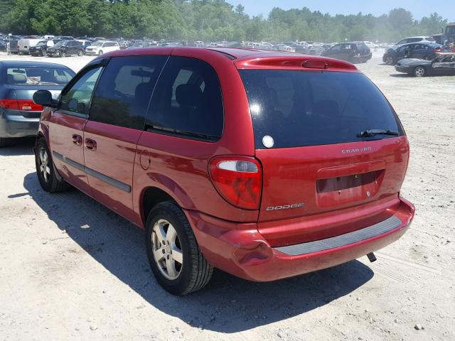 1D4GP45R16B760060 - 2006 DODGE CARAVAN SX RED photo 3