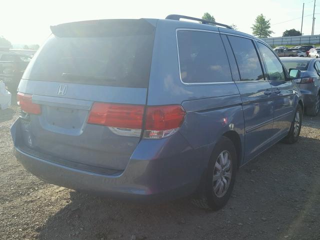 5FNRL38428B109113 - 2008 HONDA ODYSSEY EX BLUE photo 4