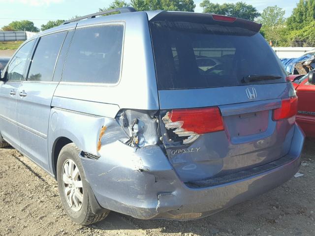 5FNRL38428B109113 - 2008 HONDA ODYSSEY EX BLUE photo 9
