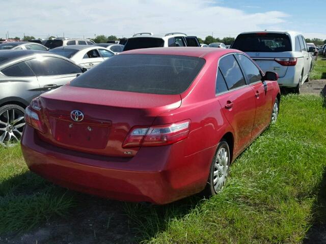 4T1BE46KX9U266654 - 2009 TOYOTA CAMRY BASE RED photo 4